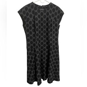 Worth New York Polka Dot Wool Blend A Line Midi Career Dress Plus‎ Size 16